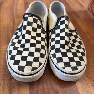 Vans Black and White Checkered Slip-On Sneakers